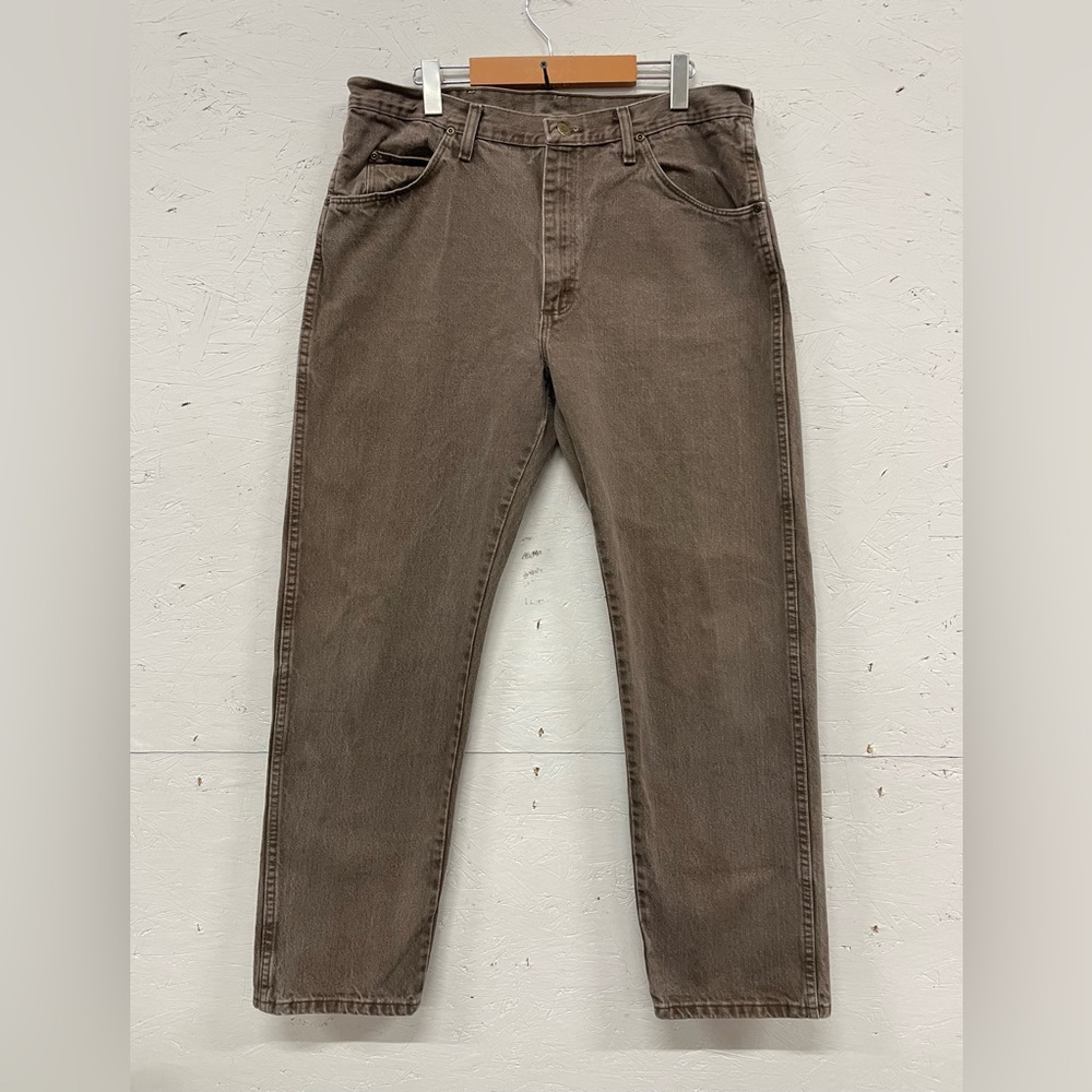 Vintage Wrangler Denim Jeans, 36X30, Brown Light Wash
